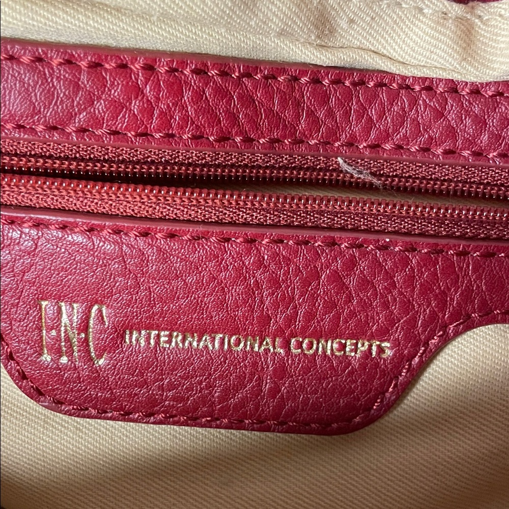 INC International Concepts Cherry Red Hobo Bag - Picture 3 of 12